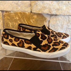 J. CREW leopard loafer slide